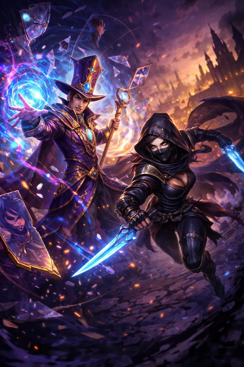 Necromancer dowodzący armią minionów