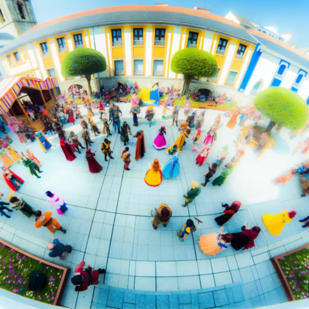 Gracze uczestniczą w wydarzeniu społecznościowym i roleplay w Guild Wars 2.